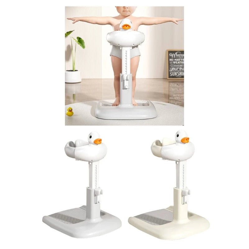 Baby Shower Stand with Anti Slip Base, Cartoon Infant Bath Support Portable Showering Helper for Toddler
