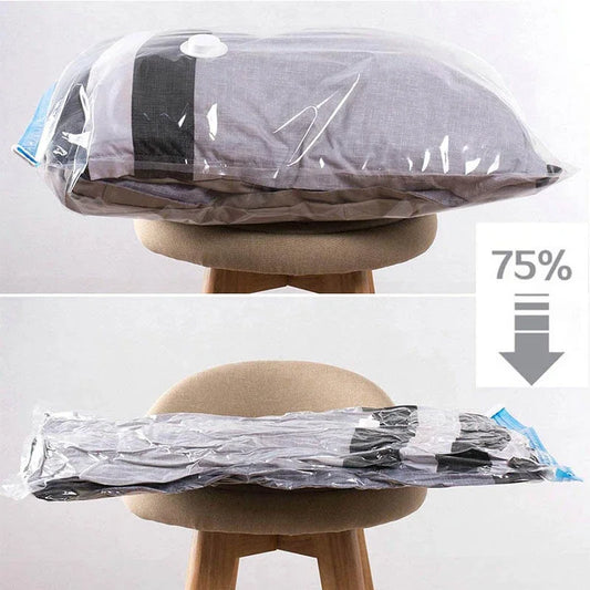 Vacuum Storage Bags for Clothes and Bedding - Space-Waterproof Saving Solution for Organized Storage