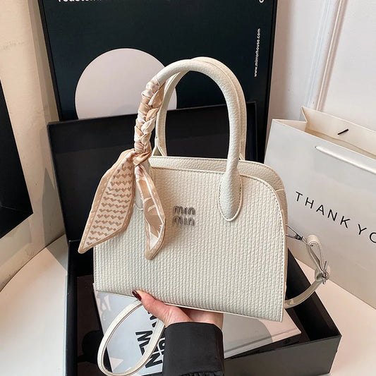 Ladies' bag, women's 2025 new cross-border women's bag, fashionable scarf, handbag, shoulder bag, diagonal shell bag, handbag