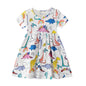 Jumping Meters New 2-7T Princess Party Girls Dresses Summer Cotton Kids Clothing Fashion Hot Selling Children's Dress Tops Girls
