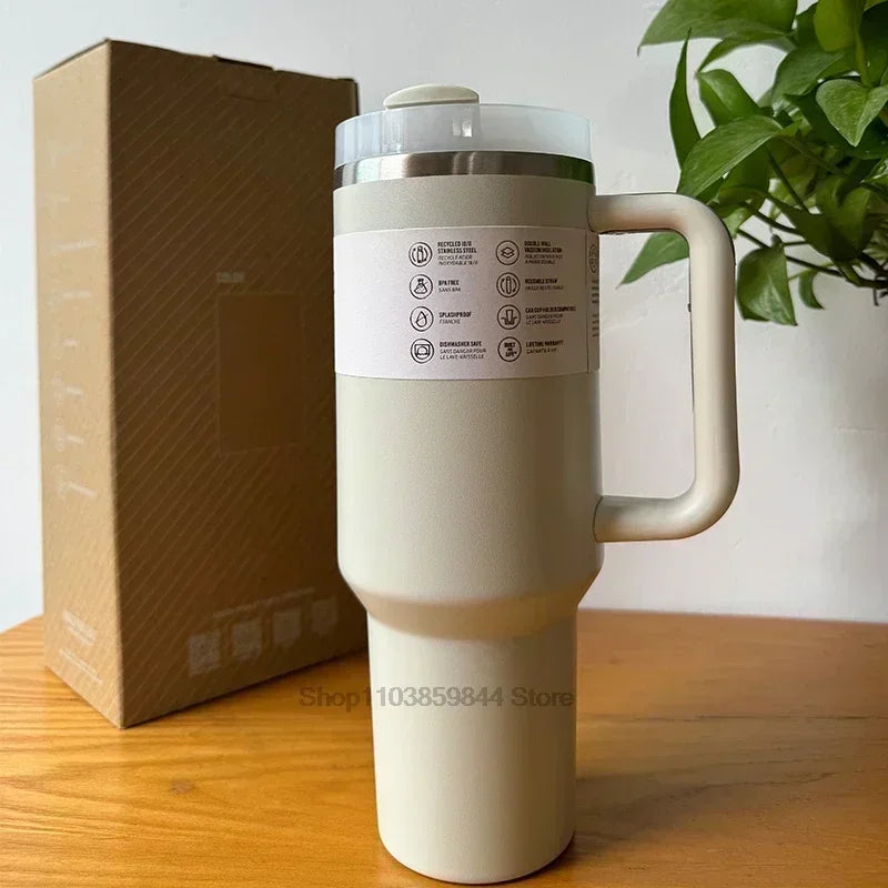 2025 New HOT Large Capacity 40Oz Stainless Steel Vacuum Flask - Insulated Tumbler Cup with Lids and Straws, Perfect for Travel