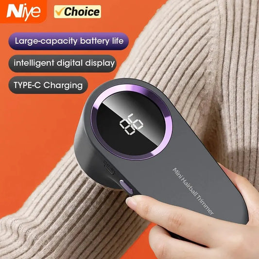 Electric Fabric Shaver & Lint Remover – USB Rechargeable with LED Display