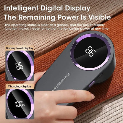 Electric Fabric Shaver & Lint Remover – USB Rechargeable with LED Display