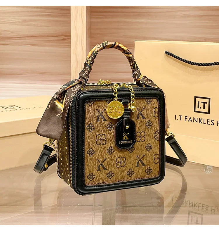 Ladies' handbag, light luxury square bag, 2025 autumn and winter new style, high-end and high designer single shoulder crossbody