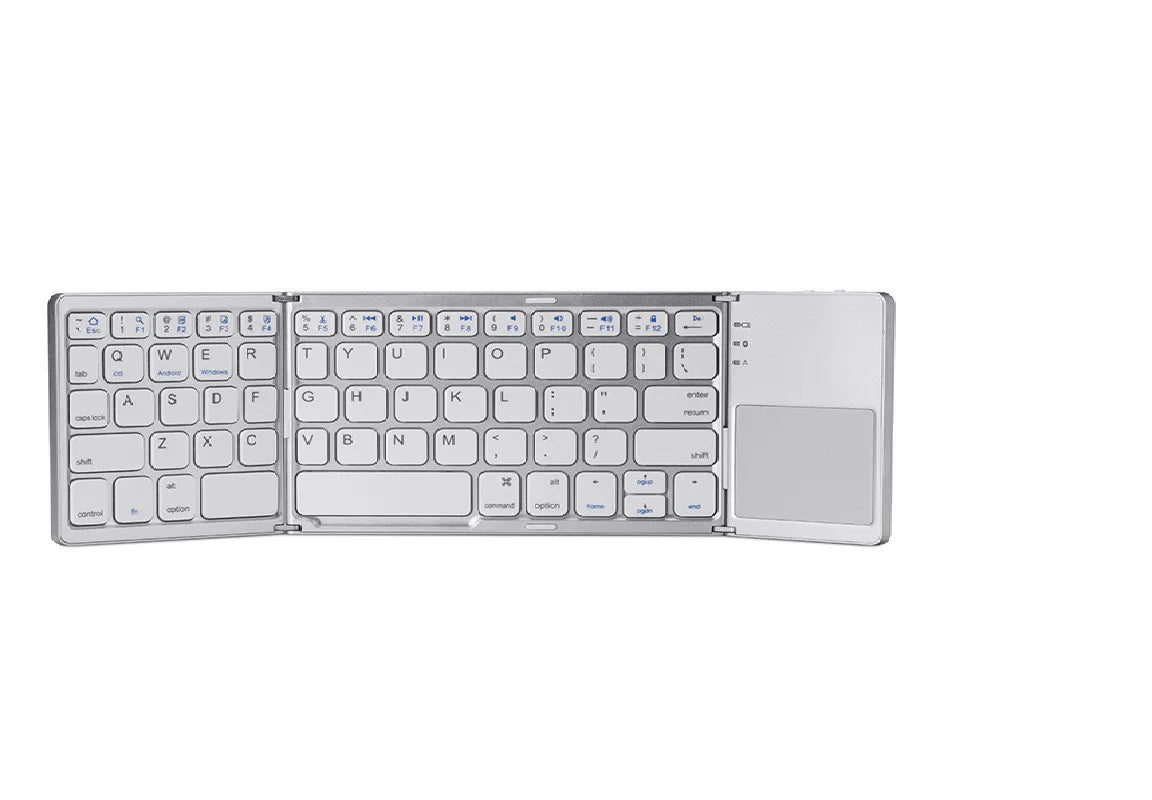 SeenDa Foldable Bluetooth Keyboard with Touchpad Wireless Rechargeable Ultra Slim Pocket Folding Keyboard for Tablet Laptop