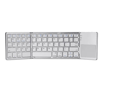 SeenDa Foldable Bluetooth Keyboard with Touchpad Wireless Rechargeable Ultra Slim Pocket Folding Keyboard for Tablet Laptop
