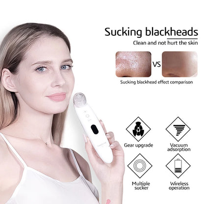 Electric Blackhead Remover Vacuum Acne Cleaner Facial Suction Deep Cleansing Pore Cleaner Machine Skin Care Tool