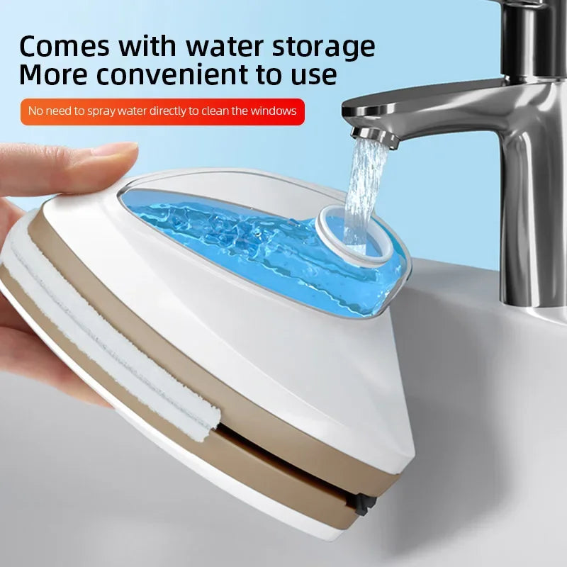 Premium Magnetic Double-Sided Window Cleaning Brush with Automatic Water Dispense