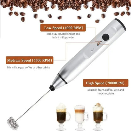 Portable Electric Milk Frother & Coffee Mixer
