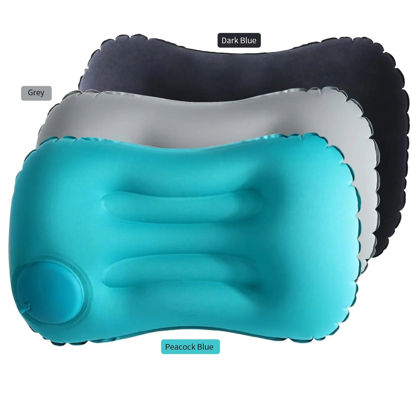 Portable Comfortable Inflatable Pillow, Camping Pillow, Pool Pillow, Ultra Soft Car Pillow for Neck and Lumbar Support
