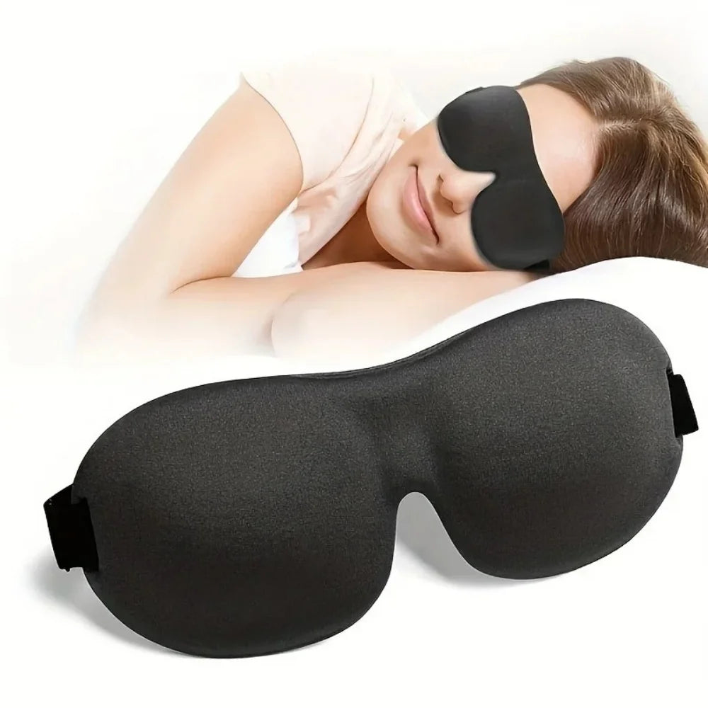 3D Memory Foam Sleep Mask – Soft, Light-Blocking Eye Cover for Travel & Deep Sleep