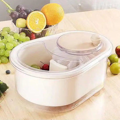 Vegetable Washer Spinner Manual Vegetable Spinner Washing Machine Labor-Saving Food Colander Effective Cleaning for Berries