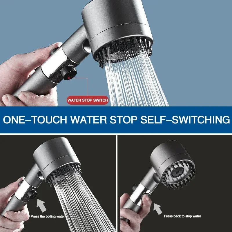 High-Pressure Rainfall Showerhead with Filter – Water-Saving Bath Accessory