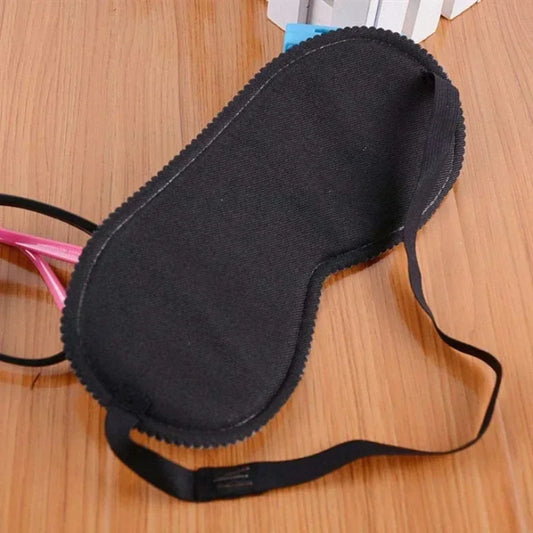Black Sleep Eye Mask – Comfortable Light-Blocking Eye Cover for Rest & Travel