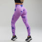 INNOVA WEAR Women Tie-Dye Yoga Pants Brown purple Lightning Marble Scrunch Butt Leggings Women Gym Fitness Leggins Workout Pants