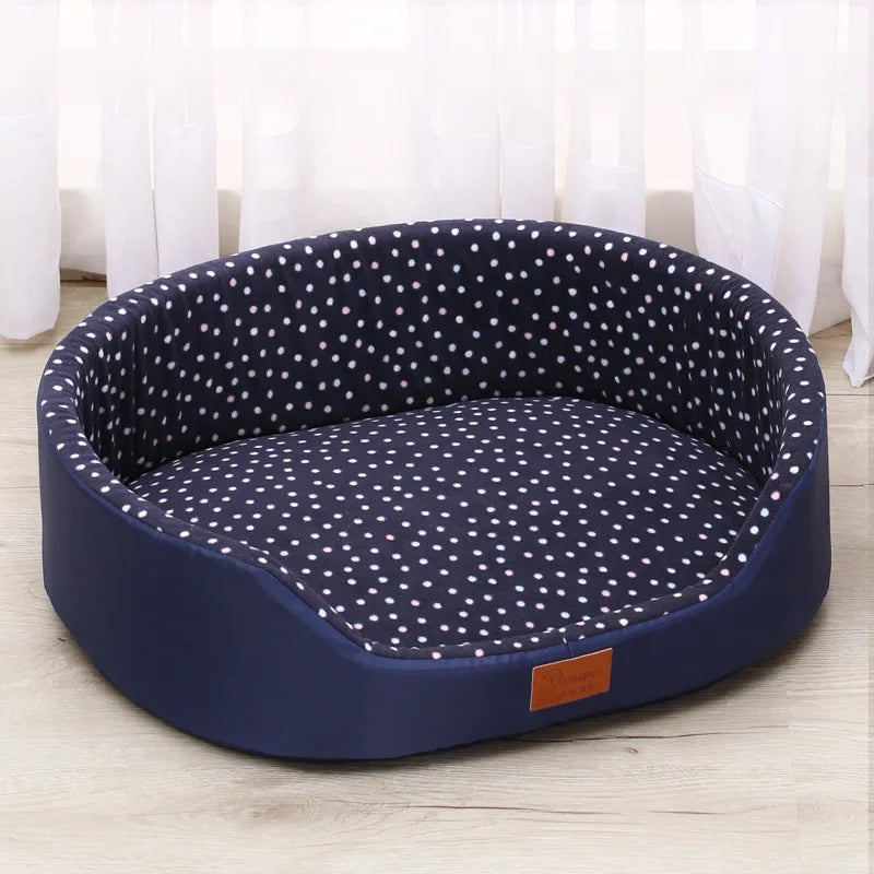 Pet Bed Warm Dot Pattern Dog House Top Quality Sofa Kennel Soft Fleece Pet Casa Cat Mats for Gatos Small Dogs Perros Accessories
