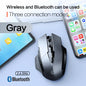 INPHIC A9 Wireless Bluetooth Silent Mouse, Five-level DPI Adjustable, Three-mode Mouse, Suitable for A Variety of Computers