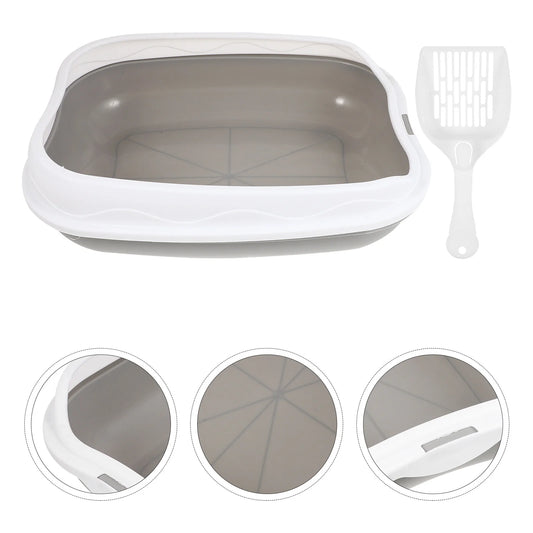 Cat Litter Box Convenient Kitten Pan Potty Basin Portable Unique Design Bedpan Toilet Pp Strong Training for Pets