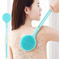 1Pc Silicone Long Handle Bath Brush Double-Sided Shower Exfoliating Brush Body Scrub Back Massage Brushes Bathroom Accessories