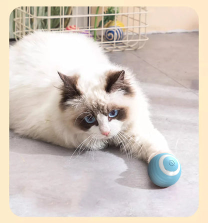 Smart Cat Toy Automatic Rolling Ball Cat Interactive Ball Usb Rechargeable Electric Moved Rotating Cat Toys Pet Accessories