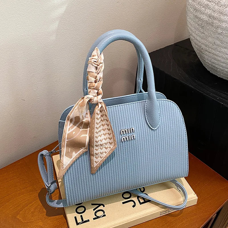 Ladies' bag, women's 2025 new cross-border women's bag, fashionable scarf, handbag, shoulder bag, diagonal shell bag, handbag