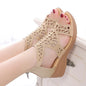 Korean Fashion Party Shoes Woman Design Women Sandals Fashion Rhinestone Decoration Summer New Pattern Hollow босоножки женские