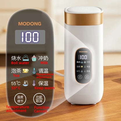 550ml Portable Electric Kettle Heating Cup Multifunction Boiled Water Pot Smart Teapot Adjustable Temperature Kettles for Travel