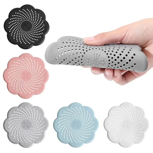 Anti-Block Drain Mesh – Flower Style Hair Trap for Kitchen & Bathroom