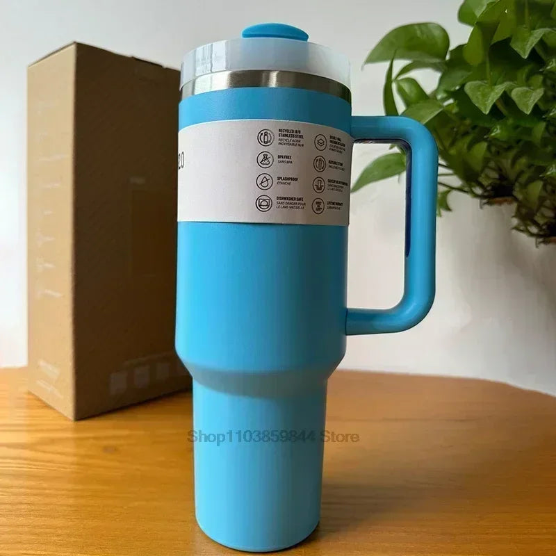 2025 New HOT Large Capacity 40Oz Stainless Steel Vacuum Flask - Insulated Tumbler Cup with Lids and Straws, Perfect for Travel