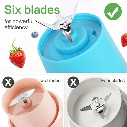 NEW Portable Blender for Shakes and Smoothies Rechargeable USB 380ML Traveling Fruit Juicer Cup Hand Fruit Blender Juicing Cup