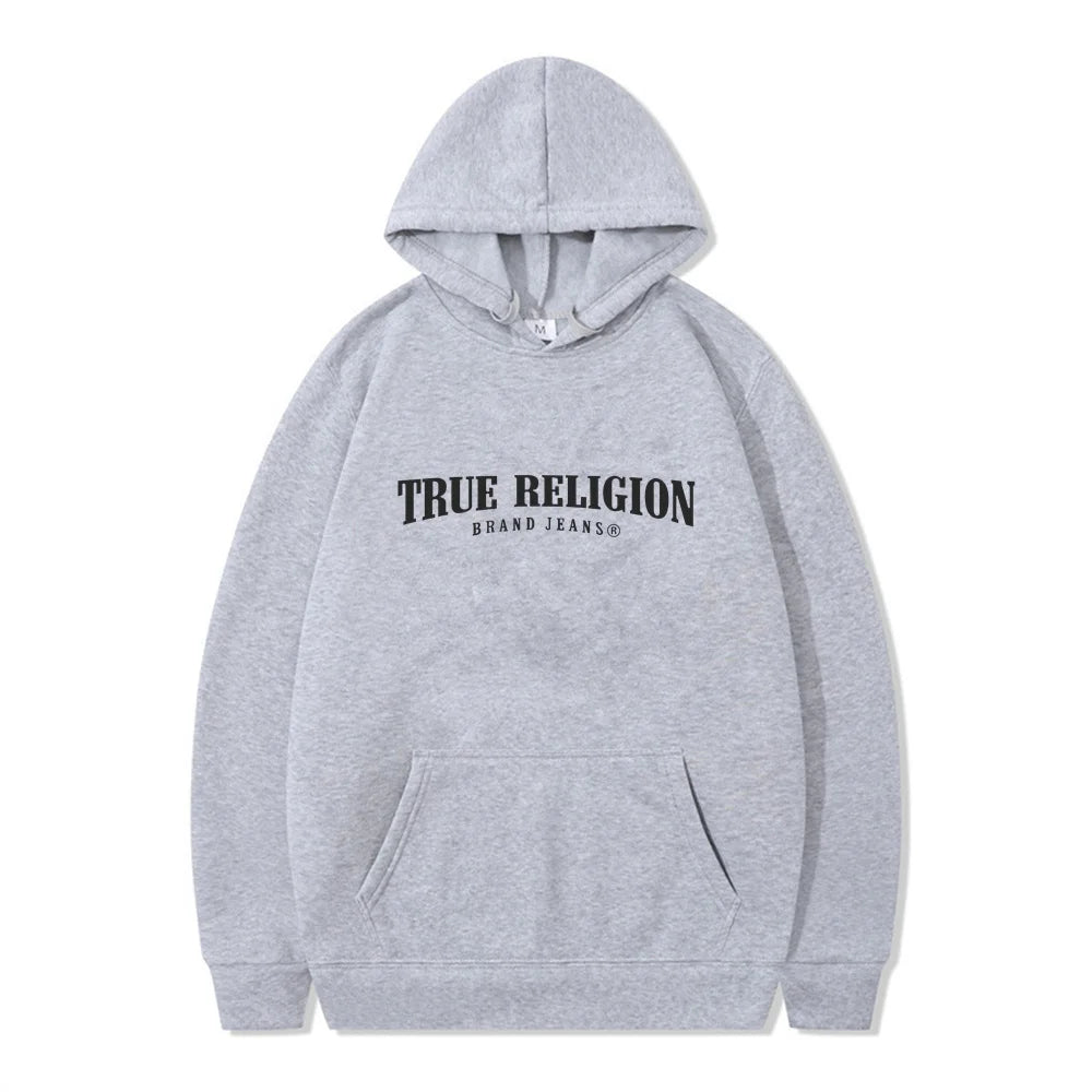 Men's Hoodies 2024 Autumn New True Religion Sweatshirts Oversized Hoodie Streetwear Casual Clothes Unisex Hoody Tops