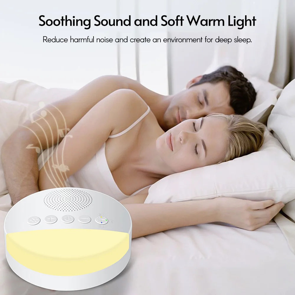 Baby Sleep Sound Machine with Night Light & Timer