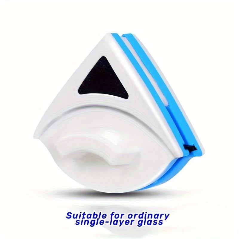 Dual-Sided Magnetic Glass Cleaner for Single Pane Windows