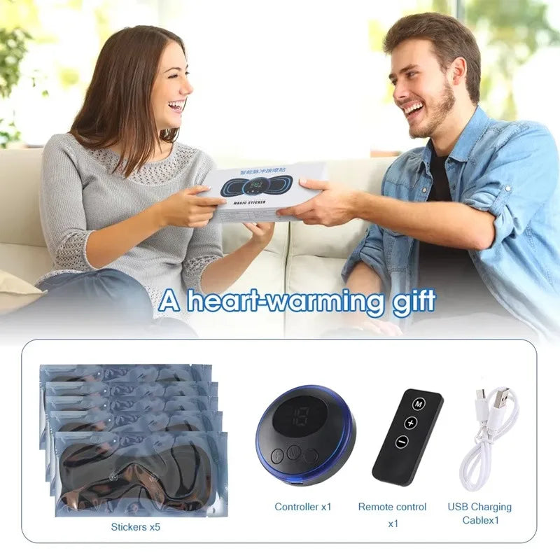 EMS Neck & Back Massager – Portable 8-Mode Muscle Relaxation Device