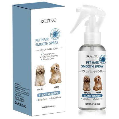 NEW Odor Cleanse Spray Cats Dogs Body Pet Odor Soft hair spray cat dog anti-static spray for moisturizing and repairing hair