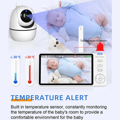 5-Inch Video Baby Monitor with Pan-Tilt Camera & Two-Way Audio