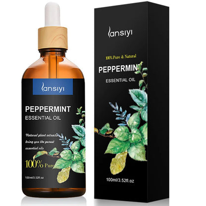 100ml 100% Pure Peppermint Oil - Premium Peppermint Essential Oil Mint for Aromatherapy Massage Topical & Household Uses