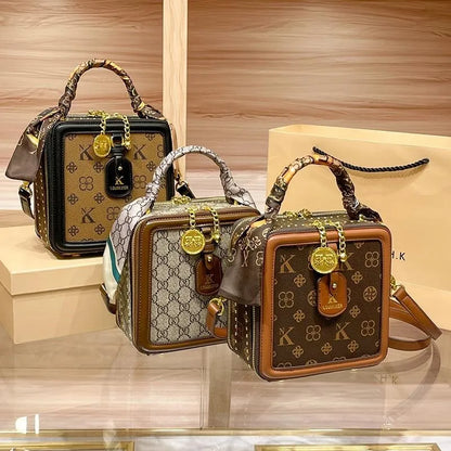 Ladies' handbag, light luxury square bag, 2025 autumn and winter new style, high-end and high designer single shoulder crossbody