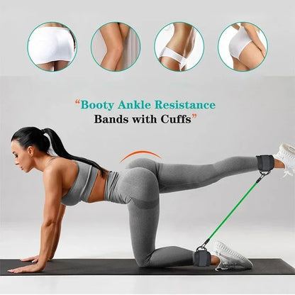 Ankle Resistance Bands Set – Adjustable Workout Bands for Gym, Home & Yoga
