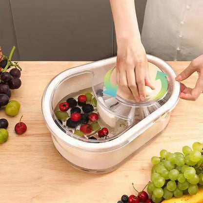 Vegetable Washer Spinner Manual Vegetable Spinner Washing Machine Labor-Saving Food Colander Effective Cleaning for Berries