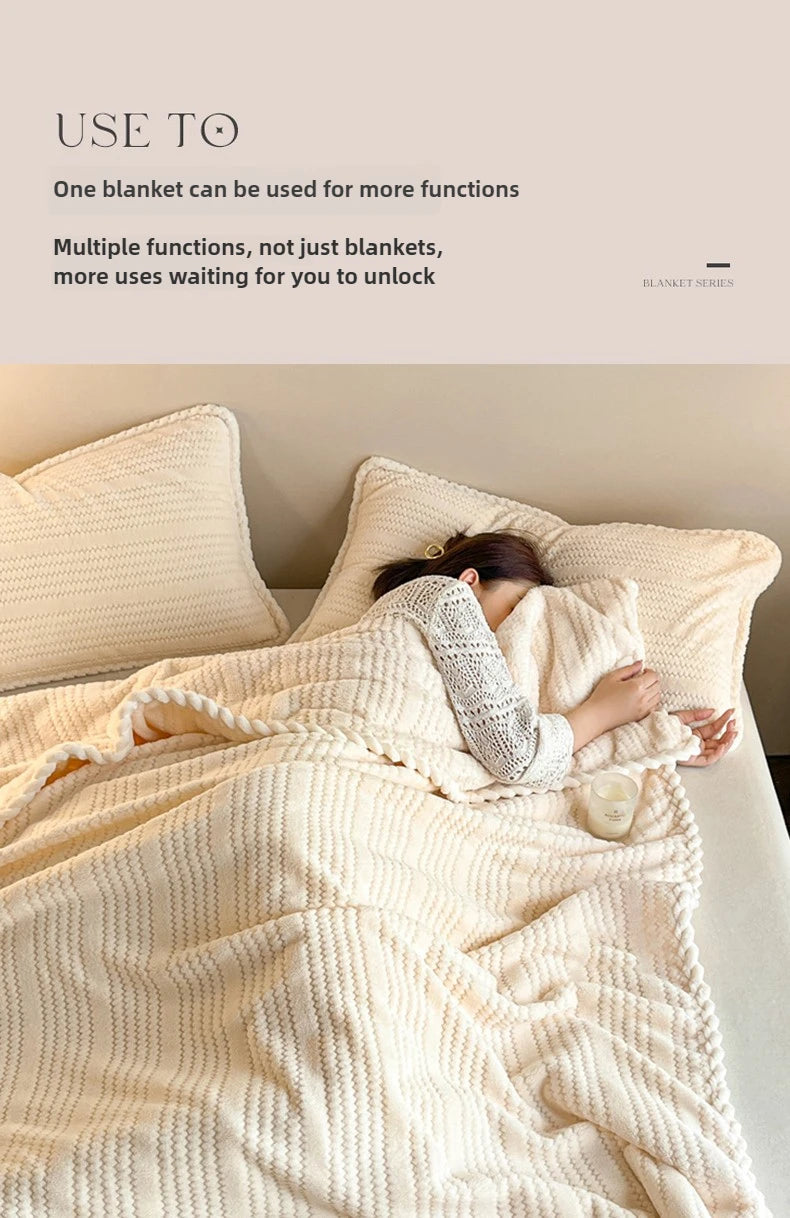 Throw Blanket for Sofa Winter Blanket King Size Home Warm Plaid Comforter Bedspread Bedding Sheet