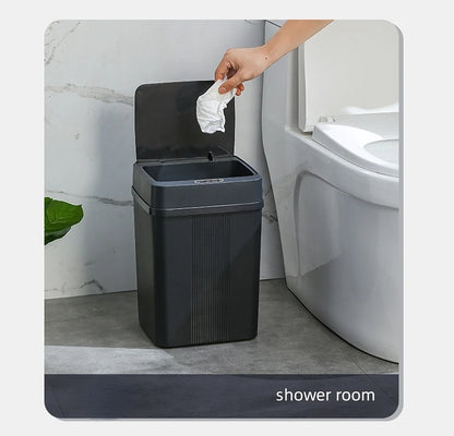 Smart Sensor Garbage Bin Kitchen Bathroom Toilet Trash Can Best Automatic Induction Waterproof Bin with Lid 12/14/16/18L