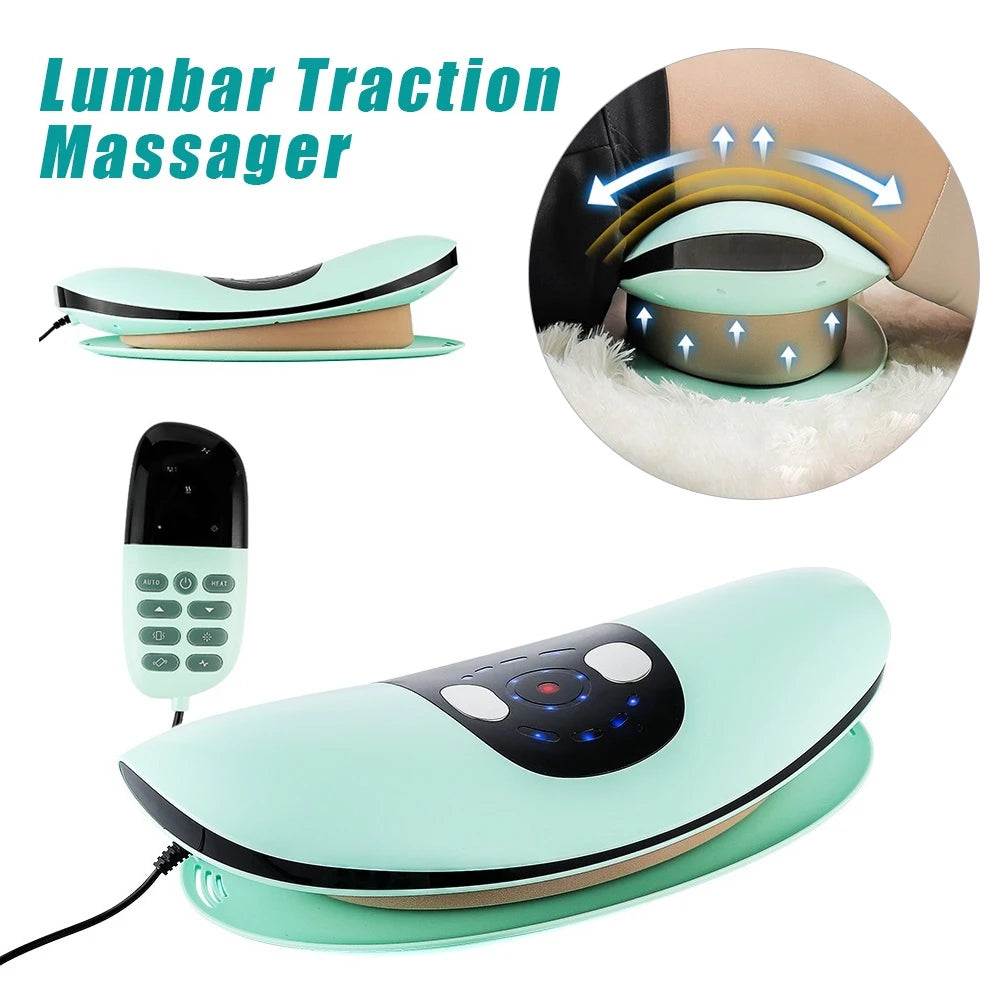 Electric Lumbar Traction Massager Adjustable Vibration Waist Massager Waist Spine Support Back Massage Machine Waist masajeador