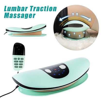 Electric Lumbar Traction Massager Adjustable Vibration Waist Massager Waist Spine Support Back Massage Machine Waist masajeador