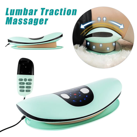 Electric Lumbar Traction Massager Adjustable Vibration Waist Massager Waist Spine Support Back Massage Machine Waist masajeador