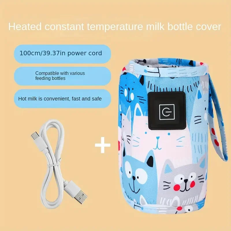 USB Travel Bottle Warmer for babies – Insulated Portable Heating Sleeve