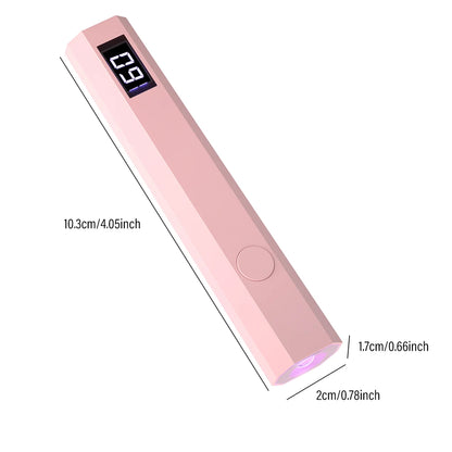 Timing Display Portable Handheld Mini Nail Lamp Family Quick Dry Flashlight Pen Chargeable Nail Dryer Machine Uv Led Nail Lamp