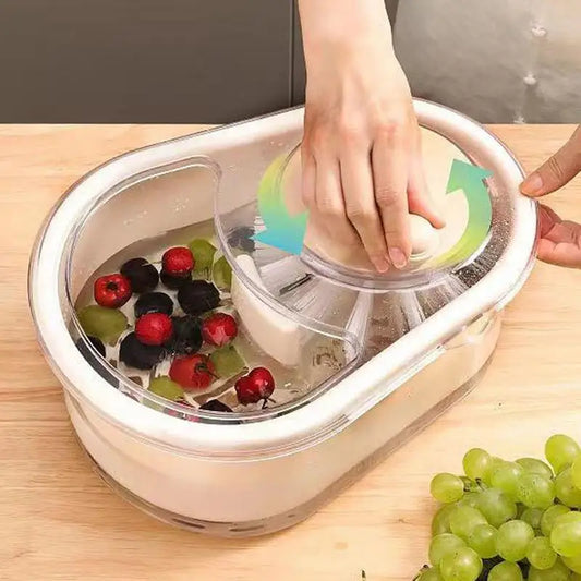 Vegetable Washer Spinner Manual Vegetable Spinner Washing Machine Labor-Saving Food Colander Effective Cleaning for Berries