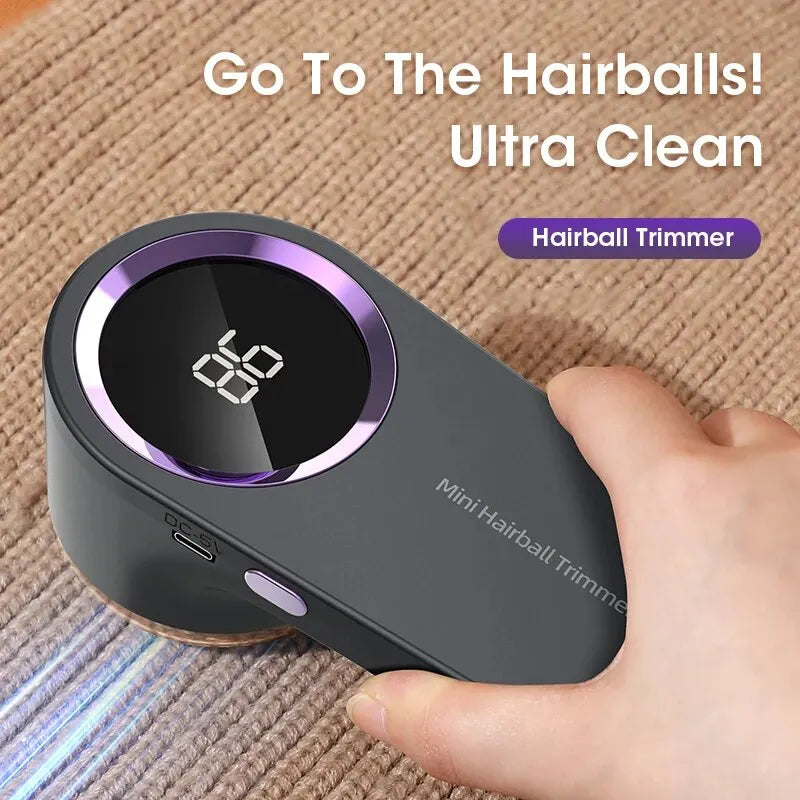 Electric Fabric Shaver & Lint Remover – USB Rechargeable with LED Display