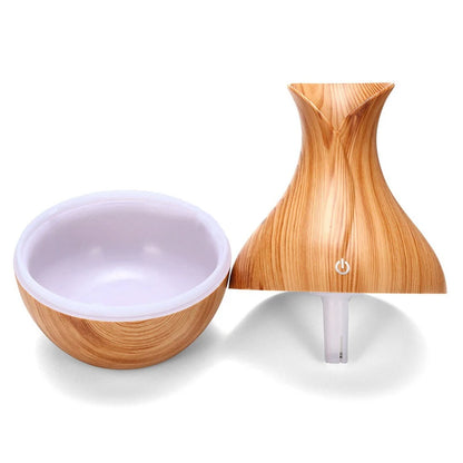 Mute fog measure wood grain vase humidifier Home bedroom indoor office night light ultrasonic humidifier